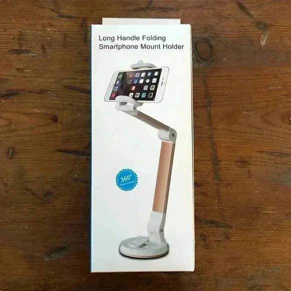 Other - 360 Degree Long Handle Black Aluminum Car Phone Mount NWT